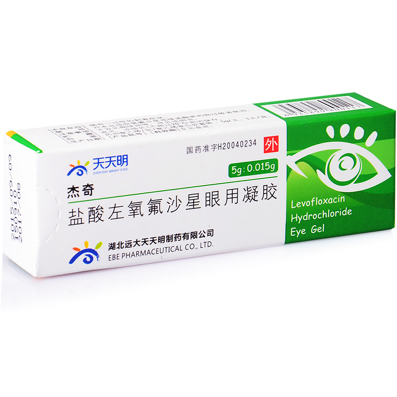 天天明 杰奇 盐酸左氧氟沙星眼用凝胶 5g*1支/盒