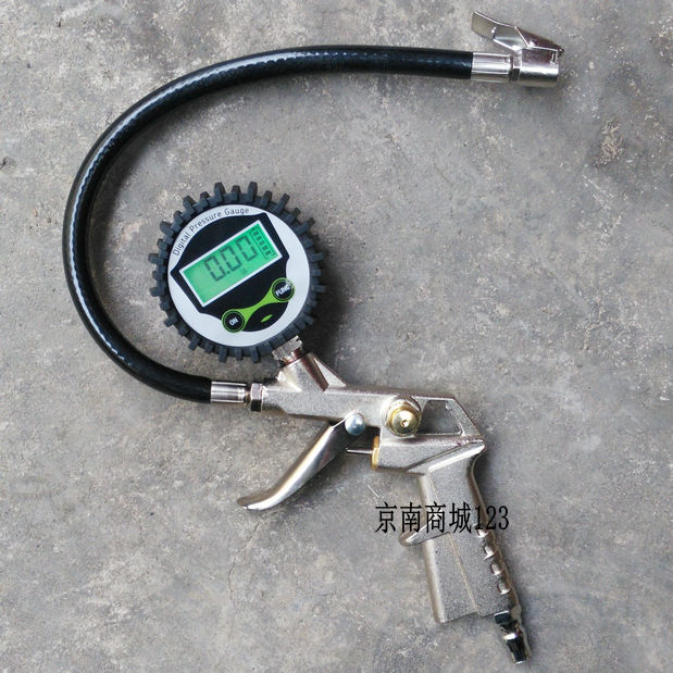 Electronic digital display tire inflation test tire pressure gauge