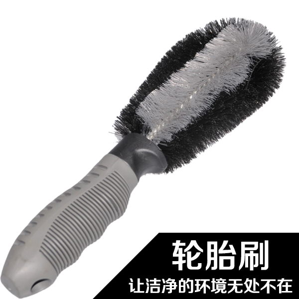 钢圈刷轮毂清洁刷轮胎刷洗车刷 轮毂刷子 高级软握把轮胎刷