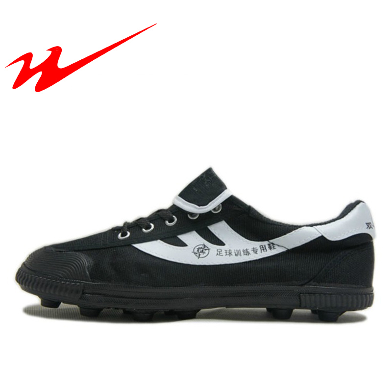 Double Star Adult Children Student Canvas Non-slip Light Artificial Grass Special Training Shoes Rubber Nail Football Shoes
