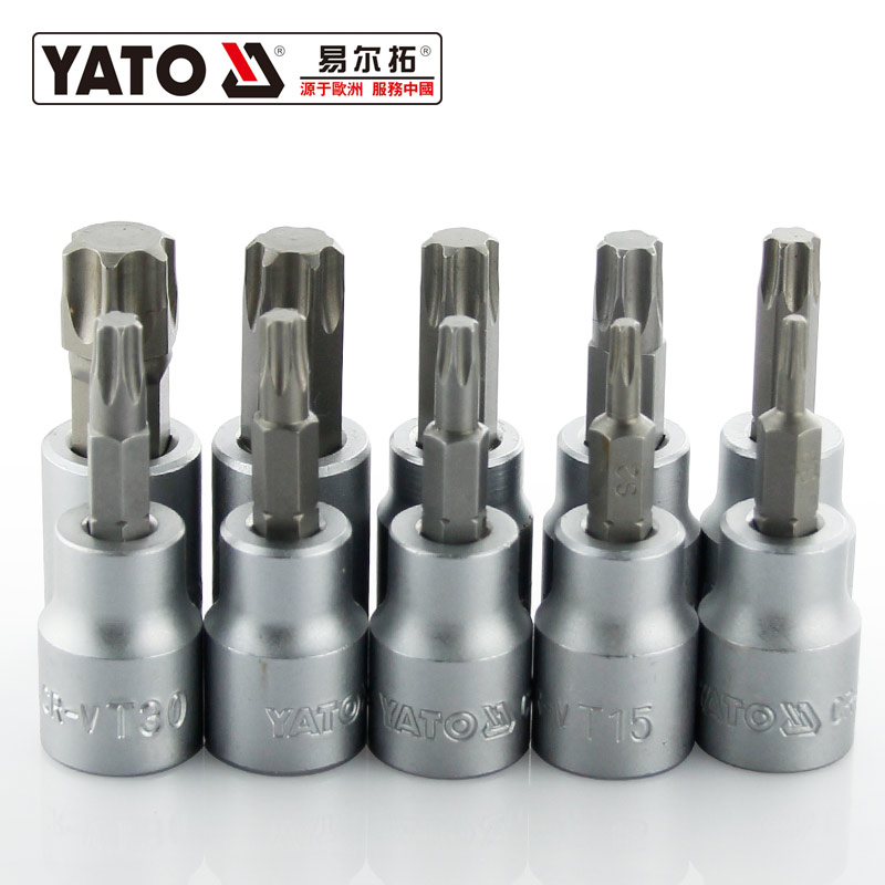 YATO Eli Rio Tinto Star Triumph sleeve head midhole flower type Mie 10MM screwup head 3 8 sleeve Batch head