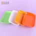 Bộ đồ ăn màu melamine giả sứ xúc xích tấm tấm vuông dài lẩu món ăn trang trí món ăn vuông góc nhỏ tấm nhựa - Đồ ăn tối đĩa nhựa Đồ ăn tối
