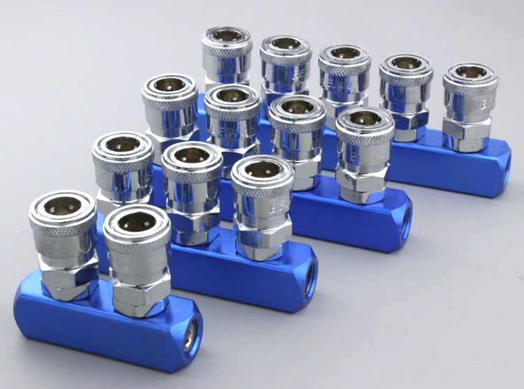 Three-way quick connector soft air pump 12 steam pneumatic air compressor 10 cylinder pneumatic components accessories gas pipe 8mm