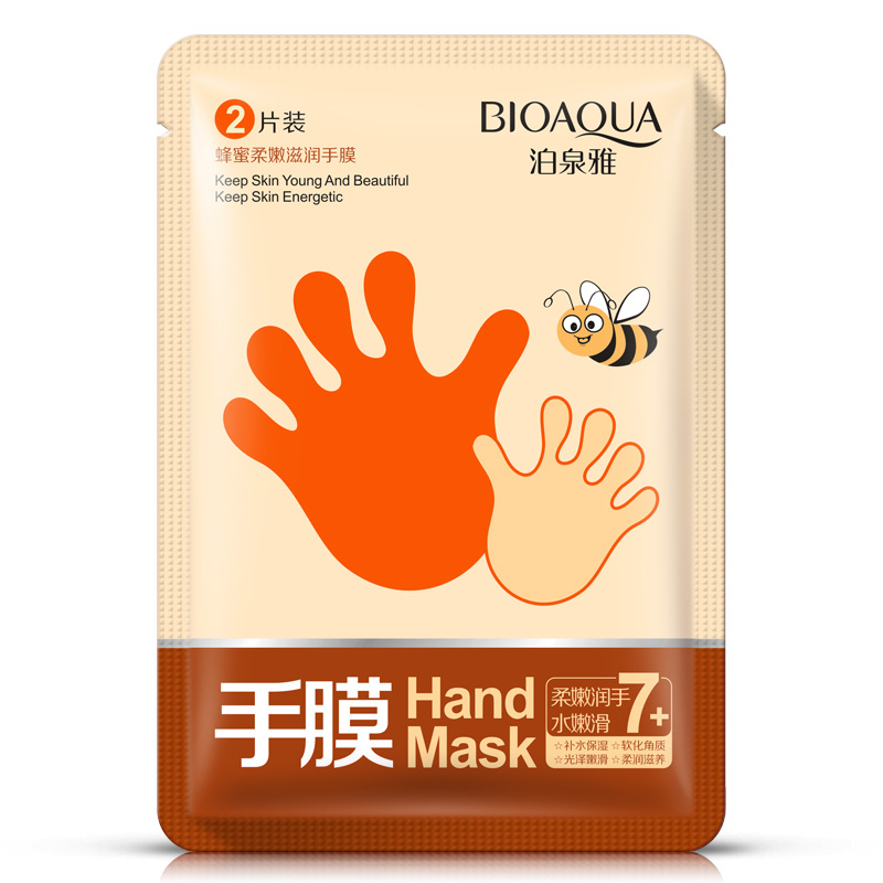 泊泉雅蜂蜜柔嫩滋润手膜滋润保湿淡化细纹改善粗糙手部护理手膜