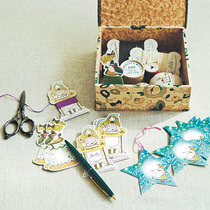 Made in Japan felissimo Sewing Thread Paper Card Winding Board Storage Organizing Board Notes