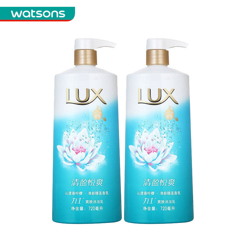 【屈臣氏】组合价 力士爽肤沐浴乳清盈悦爽720毫升*2件