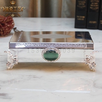ktv table supplies stainless steel silver-plated tissue box high-end clubhouse countertop decorative utensils New
