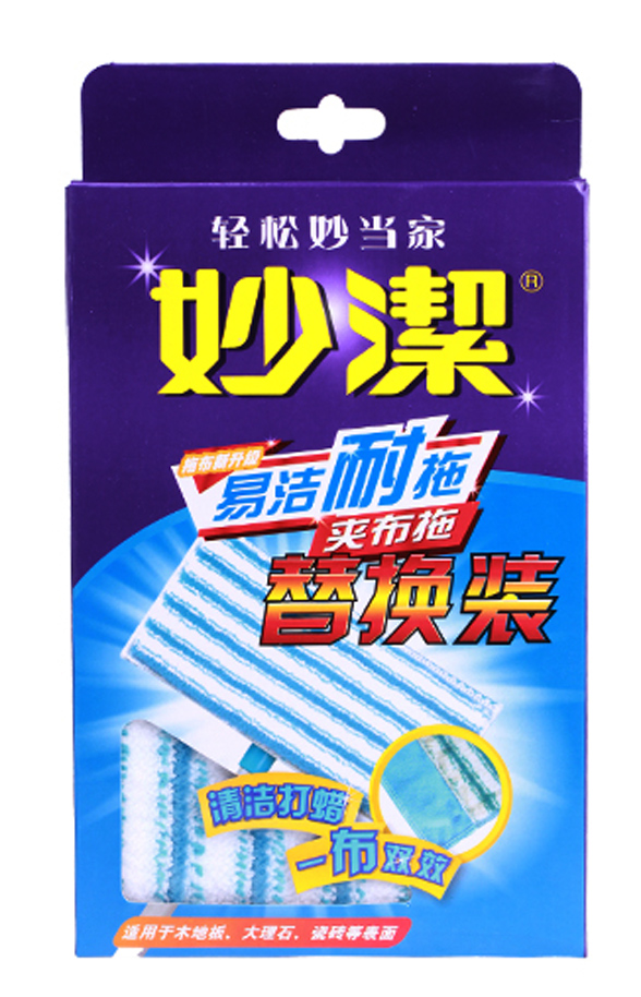 Miaojie mop cloth Flat mop replacement cloth Yijie drag clip cloth Flip-flops replace a piece of cloth