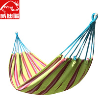 WindTour outdoor widened padded casual canvas single double hammock swing camping canvas hammock