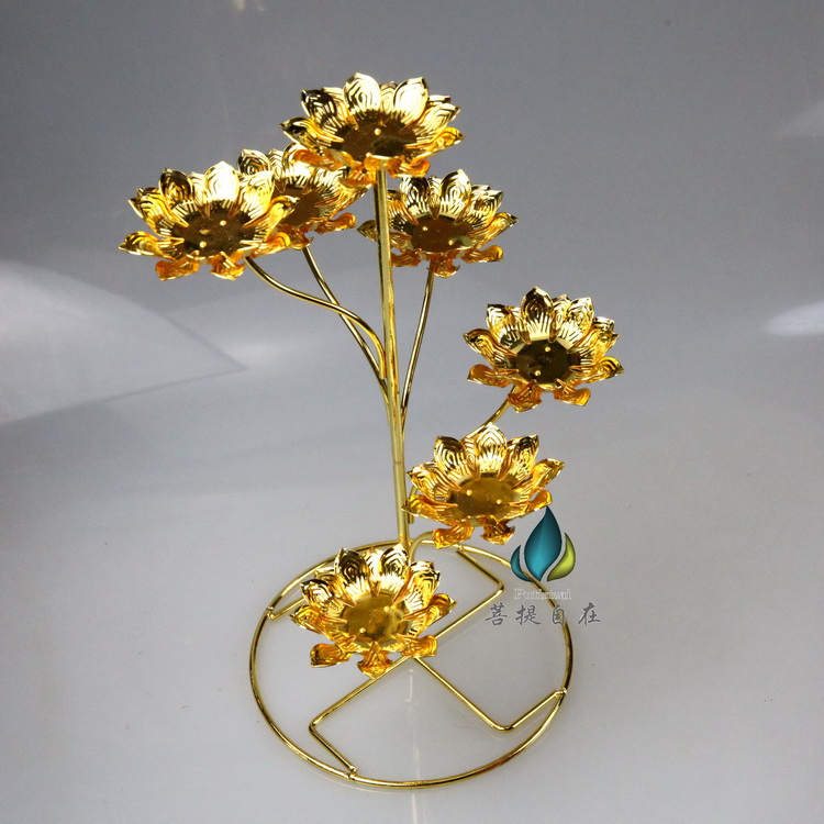 For Foghee Oil lamp holder Seven Star Lotus Crisp Oil Lamp Holder for Lights Changming Lamp Candle Step Step High 108 Home