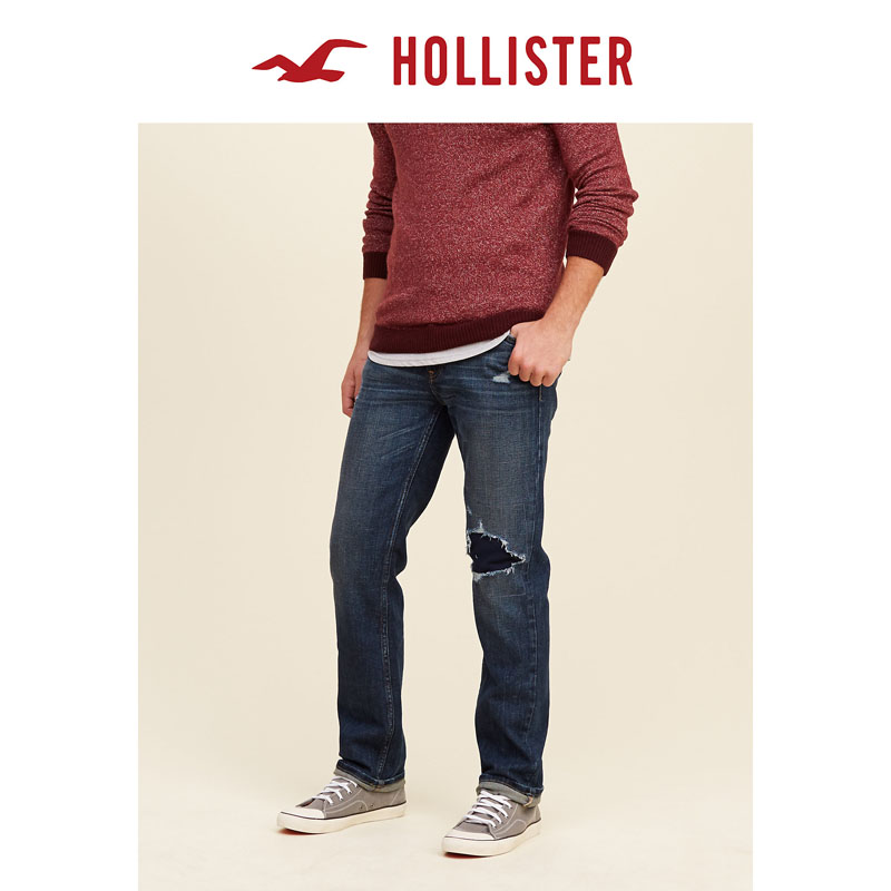 HollisterSlim Straight 牛仔裤拉链门襟 男 102222