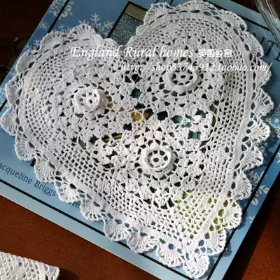 (Foreign trade inventory) beautiful all heart * Three-dimensional hook thread cotton hand hook coaster DIY lace