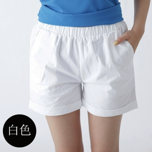 Quần đùi thun cotton mùa hè quần đùi rộng rãi cộng với kích thước của phụ nữ phiên bản Hàn Quốc kẹo màu nóng quần chất béo MM quần thể thao - Quần short
