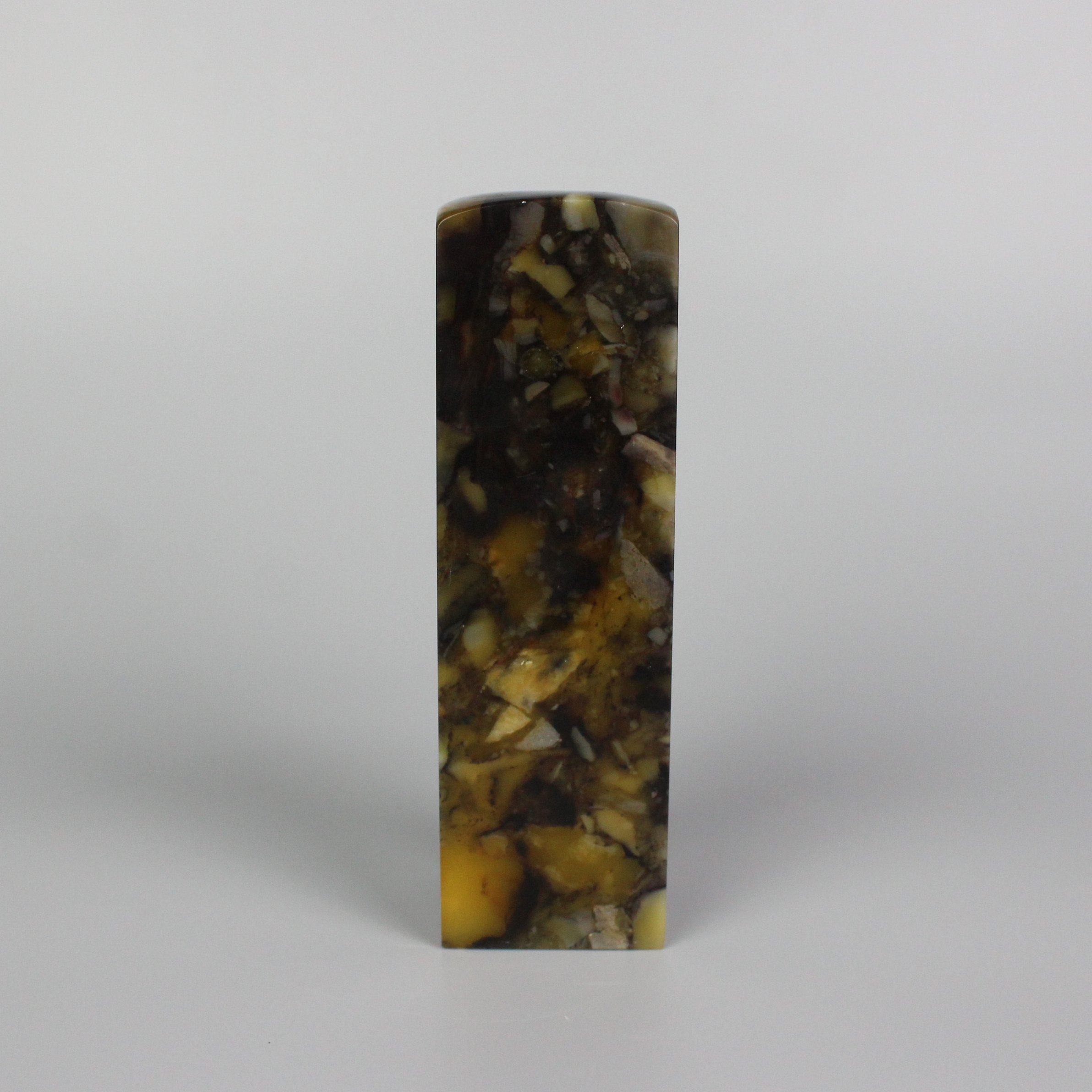 Purple Sandstone Great Seal With Fine Natural Green Fields Carved Pure Handmade Art Gold Stone Seal Engraving and Painting and Calligraphy Game