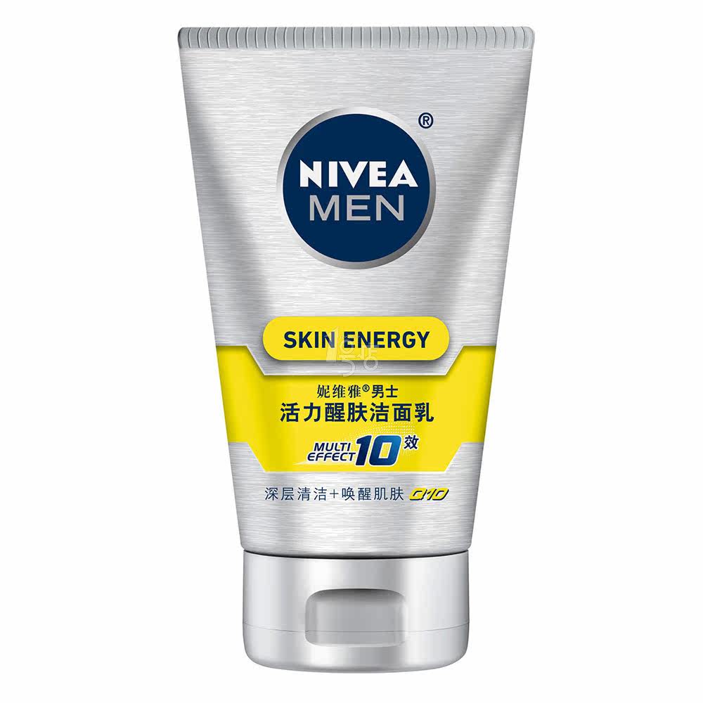 【1号店】nivea妮维雅男士活力醒肤洁面乳100g 控油清爽保湿醒肤