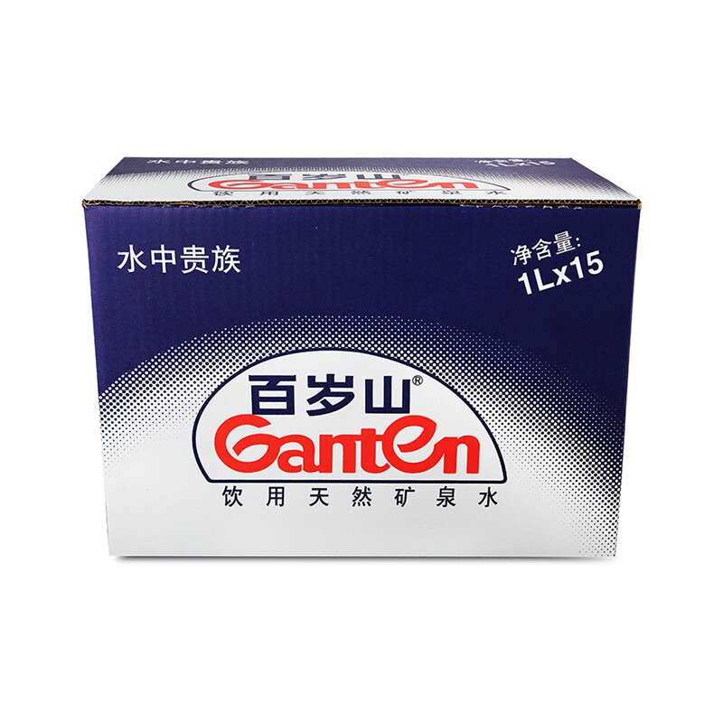 【天猫超市】百岁山 天然矿泉水  1L*15瓶/箱  新旧包装随机发货