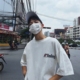 Melody Wind cối 2018 Mới ngắn tay nam mùa hè Hàn Quốc lỏng một nửa tay áo cổ tròn hàng đầu cá tính in áo thun áo thun nam polo Áo phông ngắn