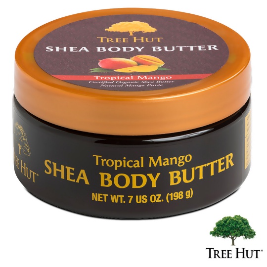 台湾官网直邮进口Tree Hut树上小屋保湿乳霜-热带芒果香味