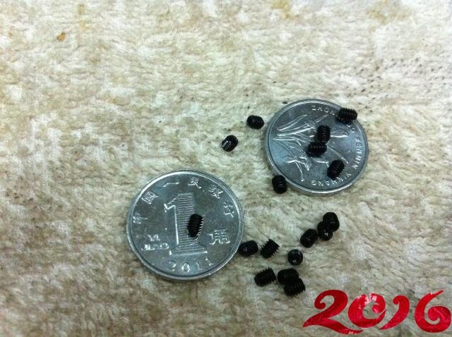 Top wire 12 9-level concave end headless inner hexagonal tightening machine screw M2 5*3--M2 5*8 10