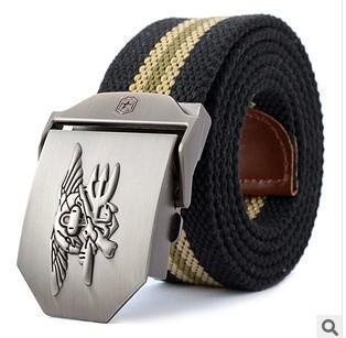 Han Edition New Canvas Belt Outdoor Leisure Pants with thick canvas pressed belt and canvas