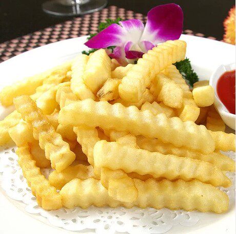French fries corrugated fries 2kg curo fries frozen corrugated fries fried snack semi-finished Western-style fast food