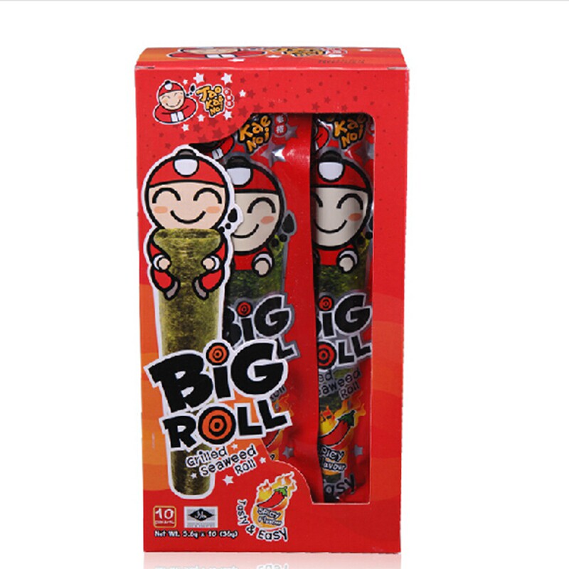 【天猫超市】泰国进口海苔 小老板紫菜棒-辛辣味36g/盒