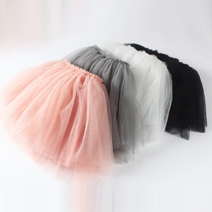 Girls'half skirt dress Princess dress in the big children's short skirt 2023 season hundred gauze pork skirt