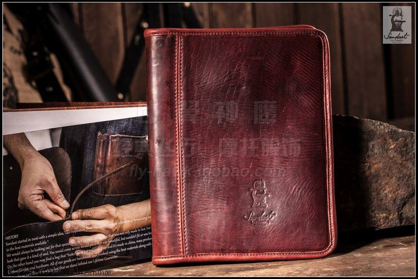 Sandast China's total generation of American handmade Horween cowhide retro business folder Organizer