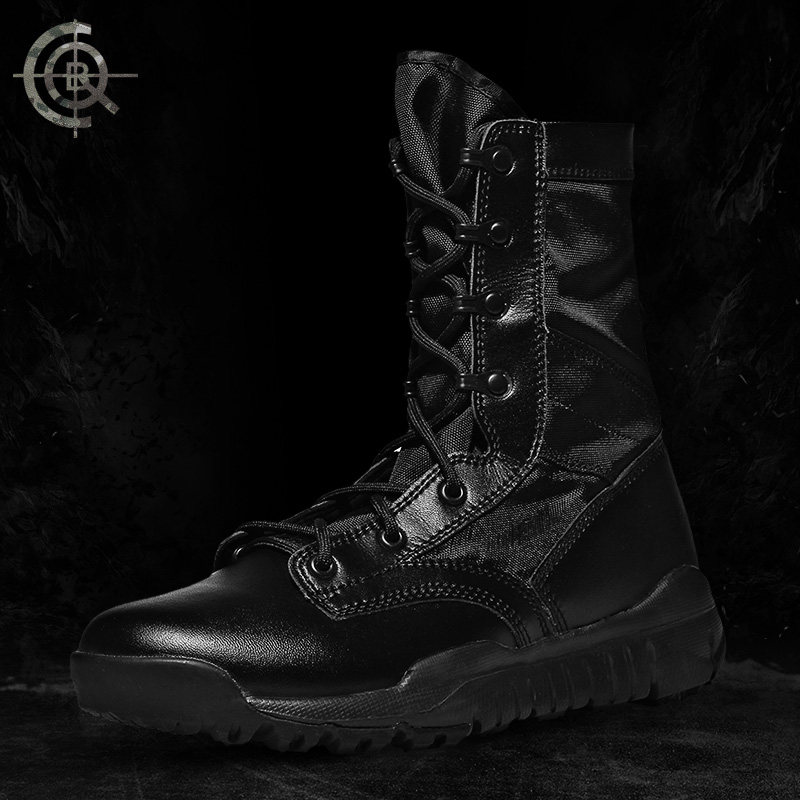 lightweight black combat boots