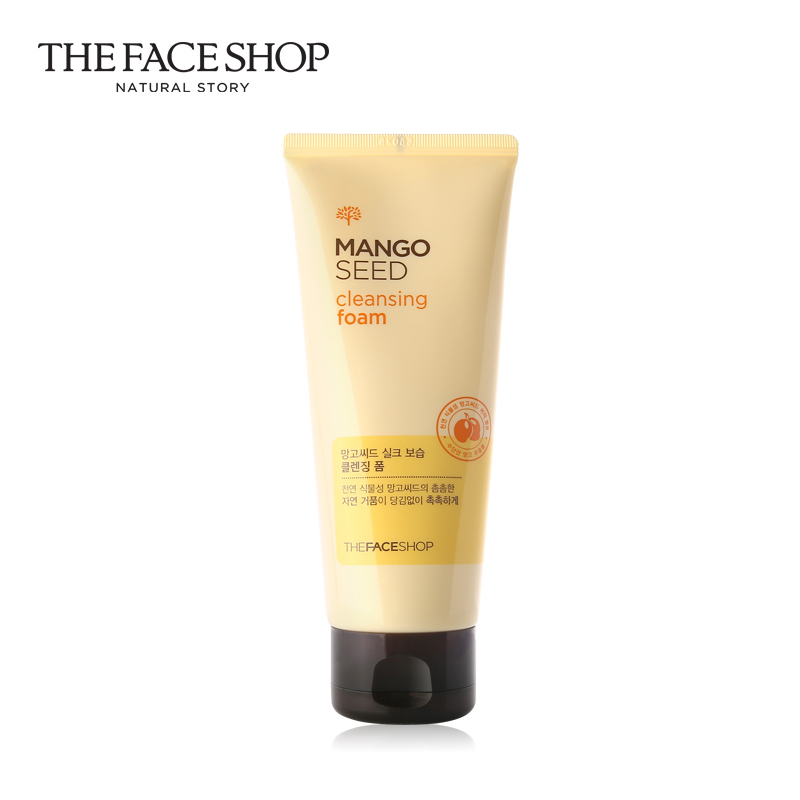 The Face Shop 芒果籽泡沫洁面膏 韩国洗面奶温和不刺激 深层清洁