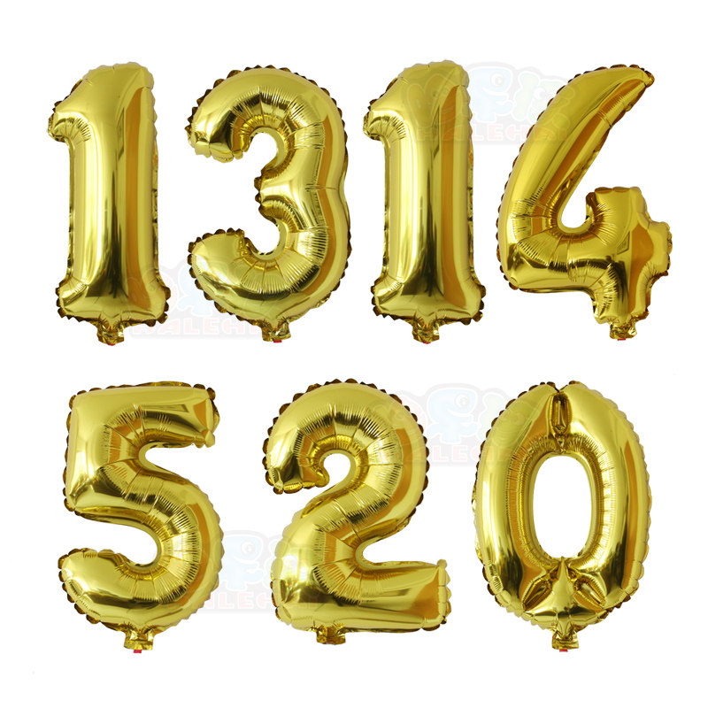 Harleboy aluminum foil aluminum balloon trumpet digital gold wedding celebration birthday party proposal confession supplies