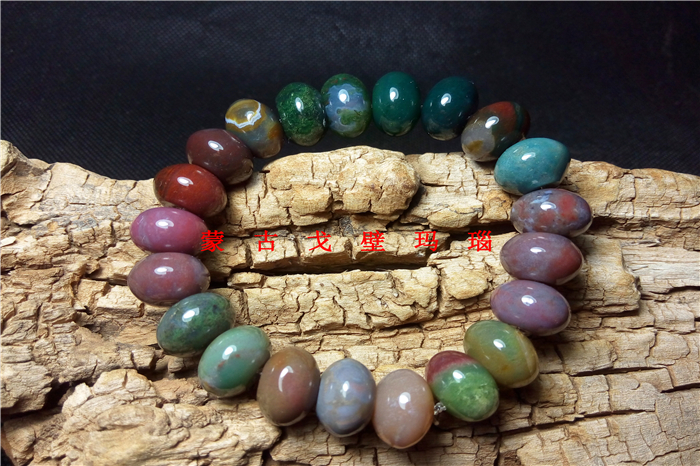 Pure Natural Alxa Selected Aquatic Agate 10*14 (mm) Abacus Beads Wheel Beads Original Stone Hand Bracelet