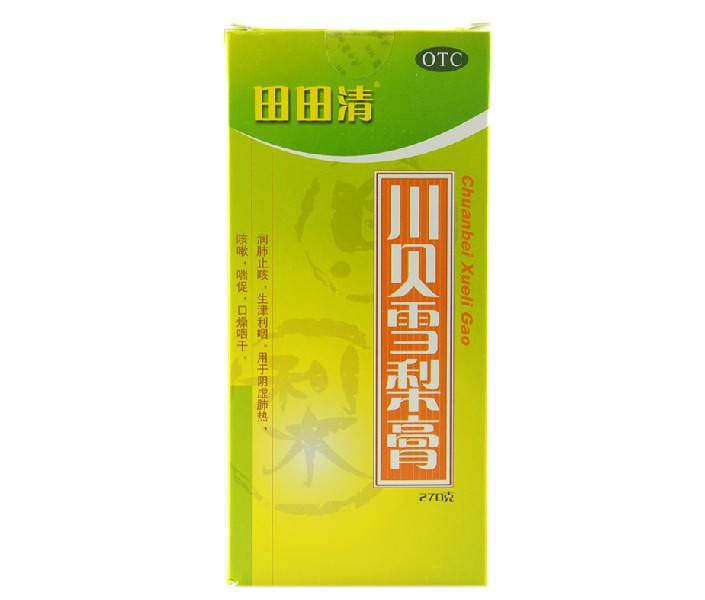 田田清川贝雪梨膏 270g*1瓶/盒 润肺止咳 生津利咽 用于咳嗽 喘促
