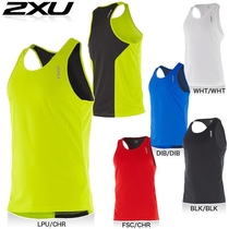 19 spring summer 2XU X-Vent Singlet mesh fabric antibacterial deodorant quick-drying running vest men mens