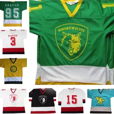 HOCKEY JERSEYS HOCKEY suit ice HOCKEY suit silk screen printing number pattern effect is not very delicate