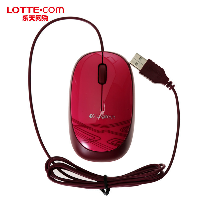 乐天网购Logitech罗技有线鼠标M105韩国迷你家用笔记本游戏