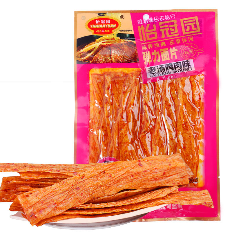 【天猫超市】怡冠园 弹力面片120g/袋 老汤鸡肉味 辣条 辣面片