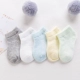 Vớ trẻ em mùa hè vớ lưới mỏng vớ cotton tinh khiết lưới cotton thoáng khí 0-12 tuổi ngắn thuyền vớ 5 cặp Vớ