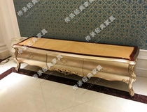 Eurostyle neoclassical furniture postmodern TV neoclassical side ground cabinet champagne silver foil carved furniture