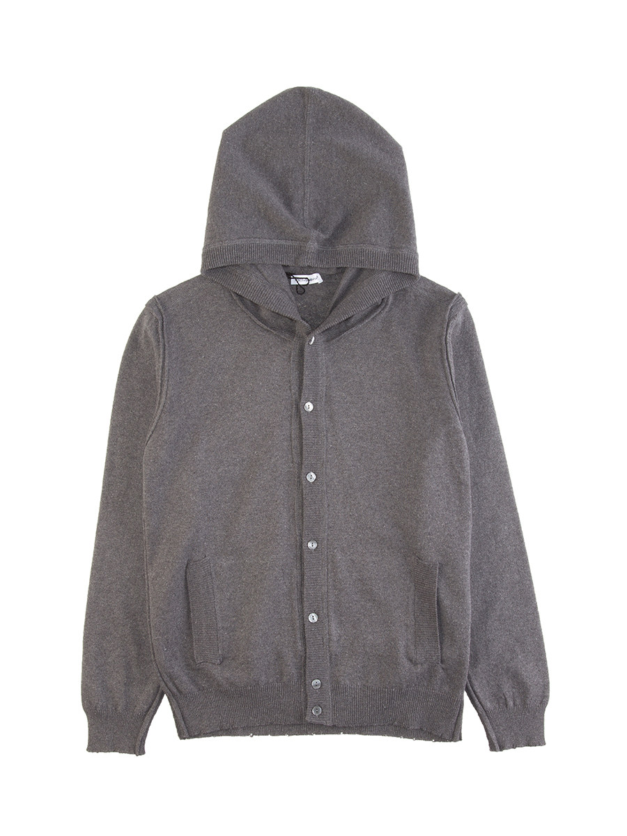 Dolce&Gabbana 灰色双插袋连帽针织衫