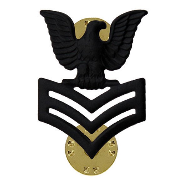 The new U.S. Navy issued a special dark metal rank for the U.S. Navy - Sergeant