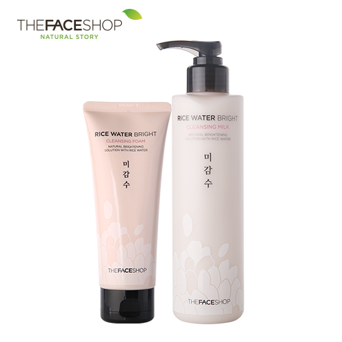 The Face Shop 护肤套装 大米洗面奶大米卸妆乳 深层清洁去黄保湿
