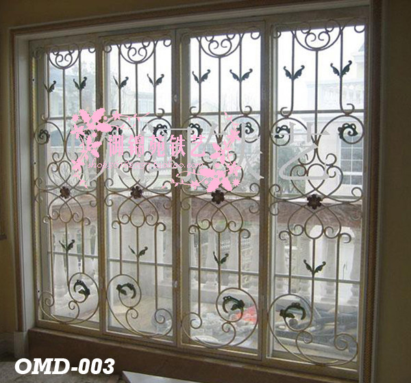 yX006 European style indoor anti-theft window Balcony anti-theft net Wrought iron window guard Window railing Window guard net