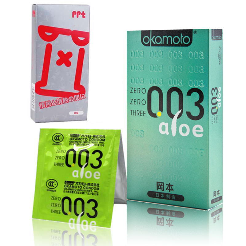 冈本003避孕套 芦荟超薄10只保险套 润滑安全套 成人情趣用品