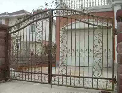 Shanghai production and installation of wrought iron gate one-stop service European-style villa wrought iron gate hot-dip galvanized paint