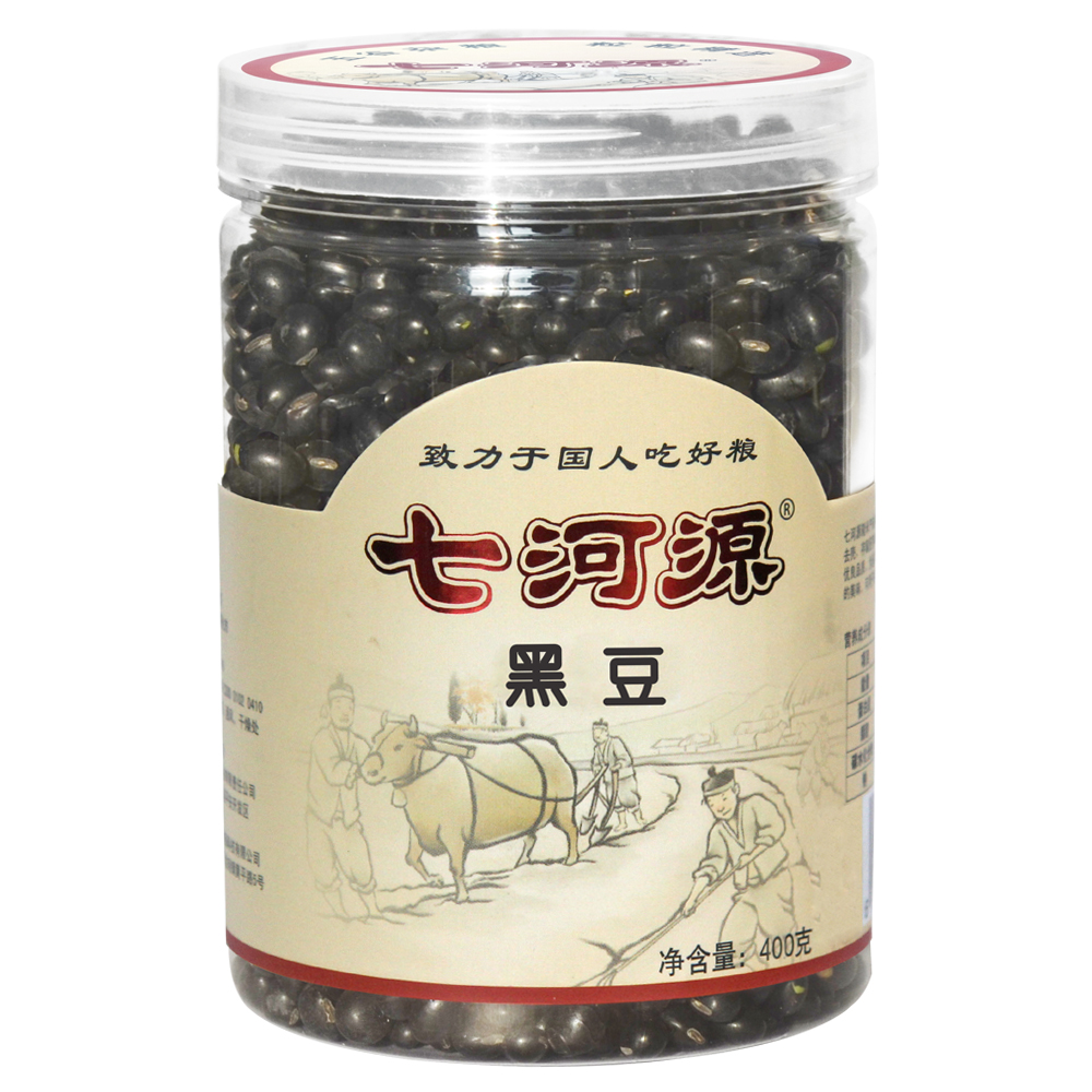 【天猫超市】七河源  黑豆 400g/罐   五谷杂粮  绿芯  豆浆