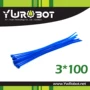 [YwRobot] Các công cụ phổ biến Màu cáp nylon 3 * 100mm Khai thác hoàn thiện Blue 50 Gói - Bộ sửa chữa xe đạp điện bộ sạc pin xe đạp điện	