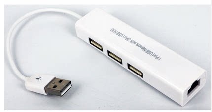 USB LAN USB three-port HUB 2-in-2 0USB network card HUB micro usb route interface