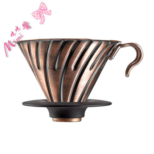 Japanese original dress Hario VDM-02 stainless steel metal coffee punching cup V60 hand punching drop filter cup tricolor