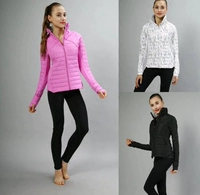 Quần áo tập yoga Lulu Thắt lưng thể thao Lulu giảm béo ấm nhẹ xuống áo khoác thể dục áo khoác cotton - Thể thao xuống áo khoác áo phao mlb